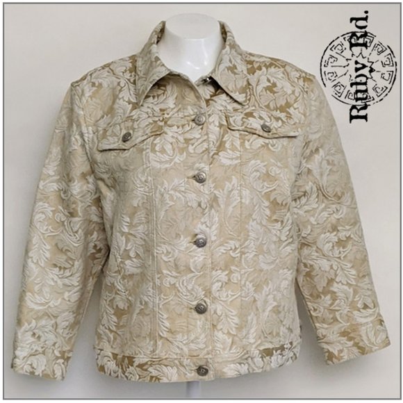 Ruby Rd. Jackets & Blazers - Ruby Rd. Women's Ivory/Cream Jacket